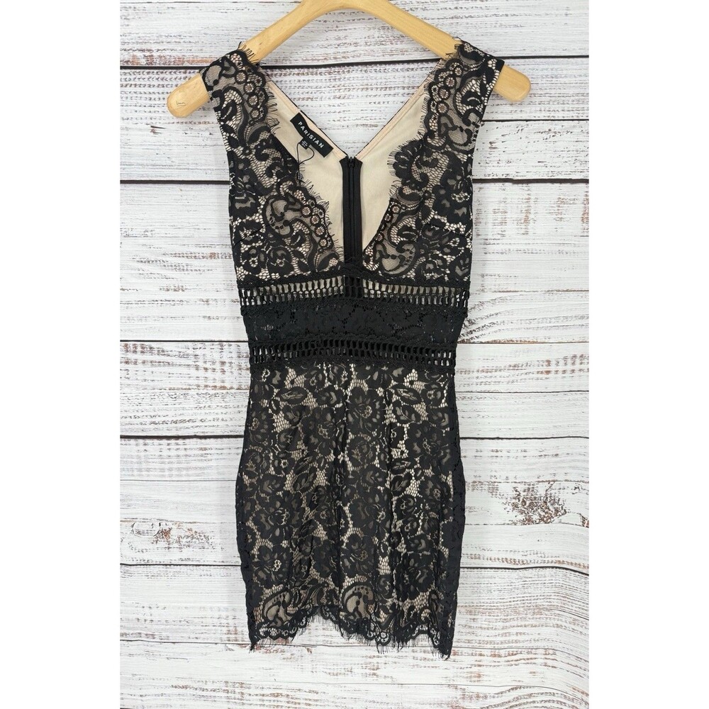 PARISIAN Asos Black Sexy Lace Dress Gatsby Cocktail Size 2 NEW